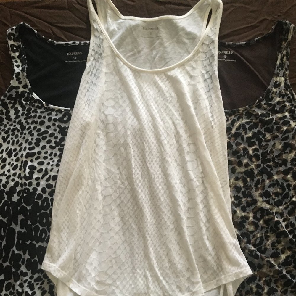 3 Express Racerback Tanks - Size Medium